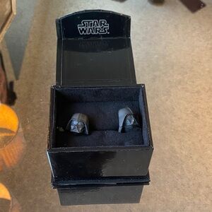 3-D Darth Vader Head Cuff Links